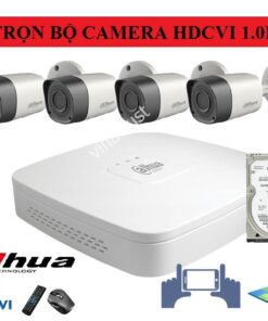 Lắp đặt trọn gói bộ 4 camera DAHUA HD CVI 1.0M