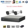 Lắp đặt trọn gói 2 Camera Kbvison 2M KX-2011S4 + Đầu ghi KX-8104H1+Ổ cứng 500GB