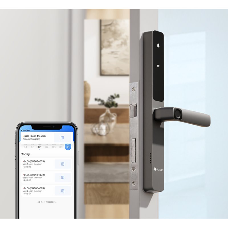 Khóa cửa nhôm thông minh Ezviz DL06 vân tay, Wi-Fi
