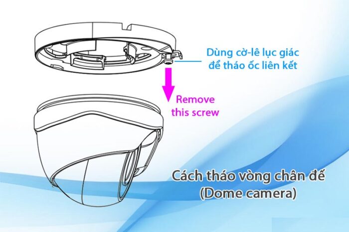 How to remove mounting base of dome cctv camera 